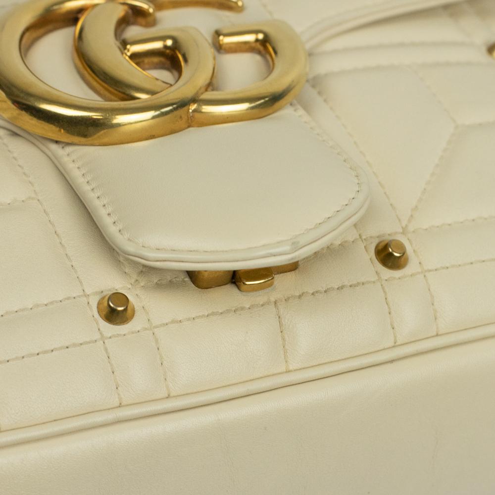 GUCCI, Marmont Large in beige leather For Sale 8