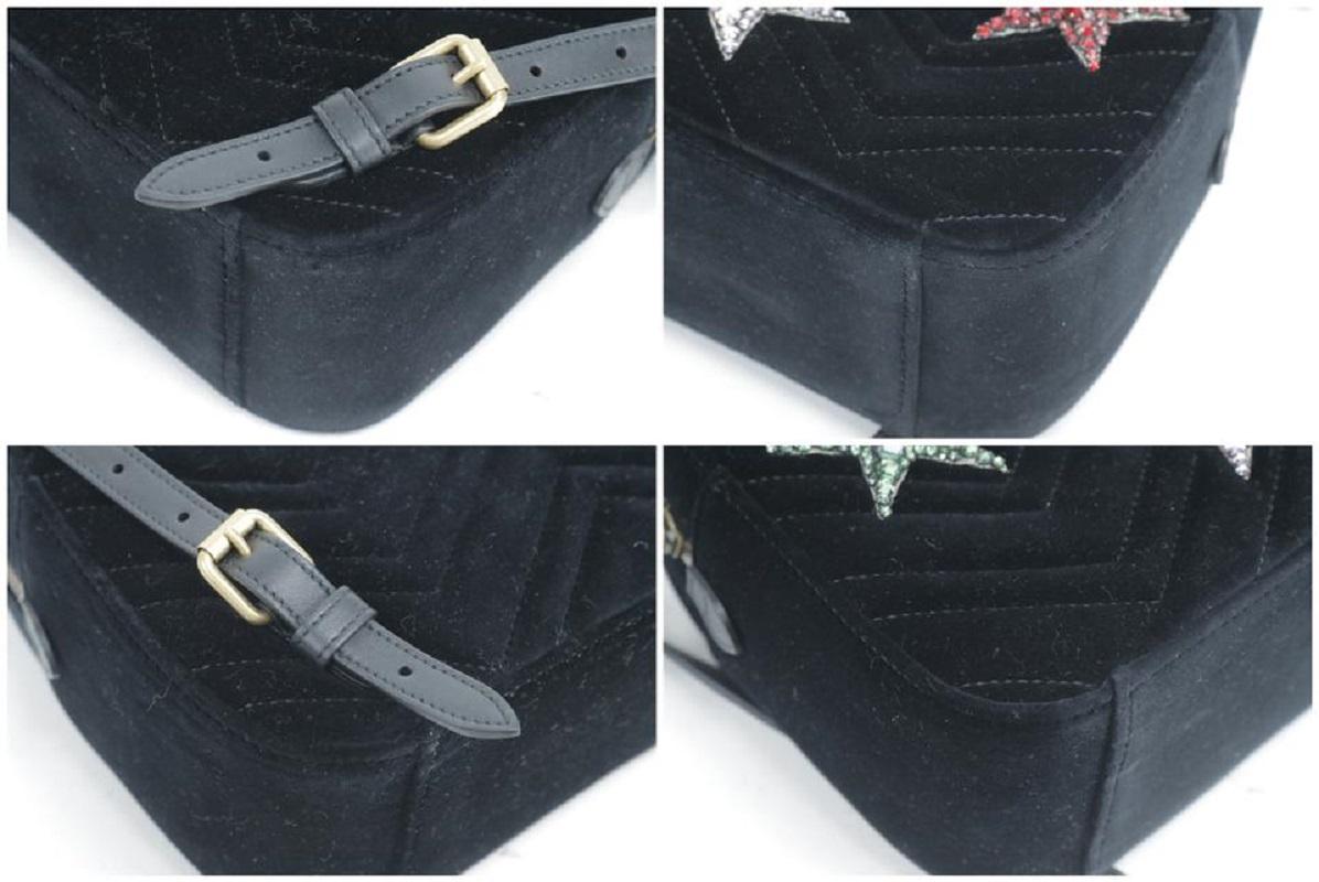Gucci Marmont Matelasse Gg 5gk0115 Black Velvet Backpack 8