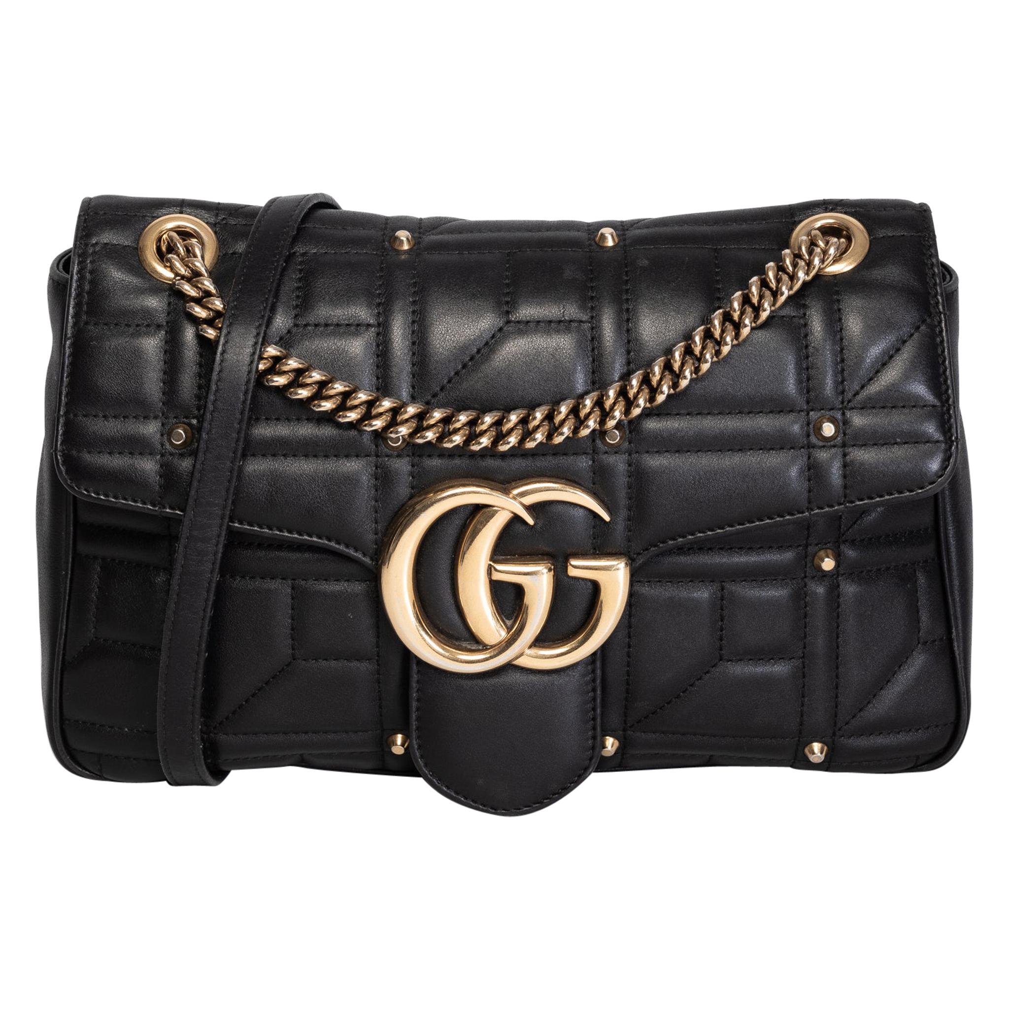 Gucci Marmont Matelasse Studded Flap Bag For Sale
