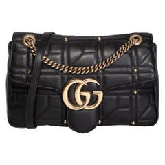 Used Gucci Marmont Matelasse Studded Flap Bag