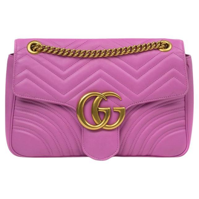 GUCCI, Marmont Medium in pink leather For Sale