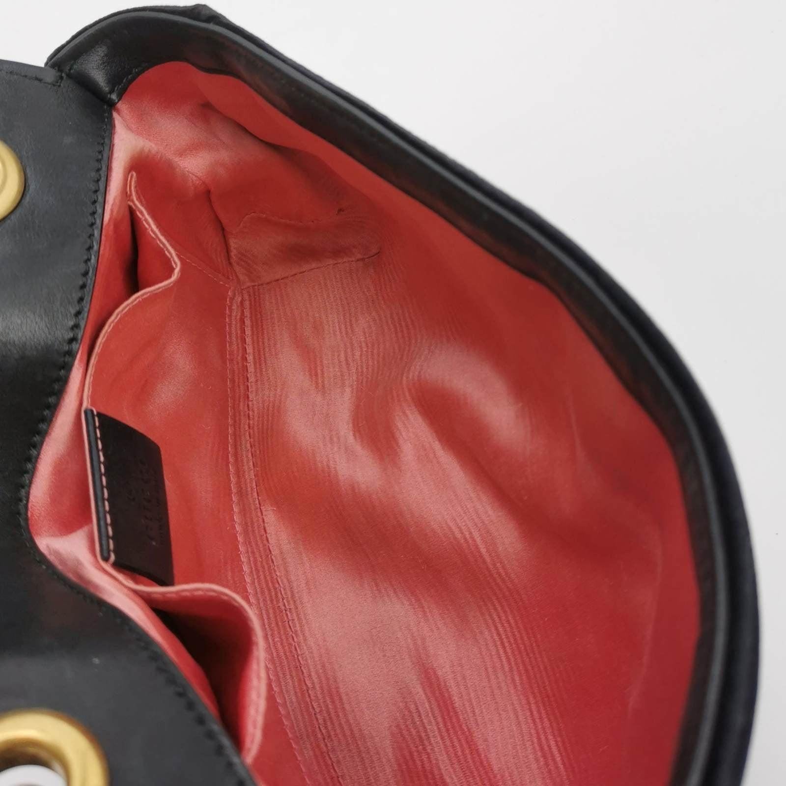 Gucci Marmont Mini Black Velvet Camera Bag For Sale 7
