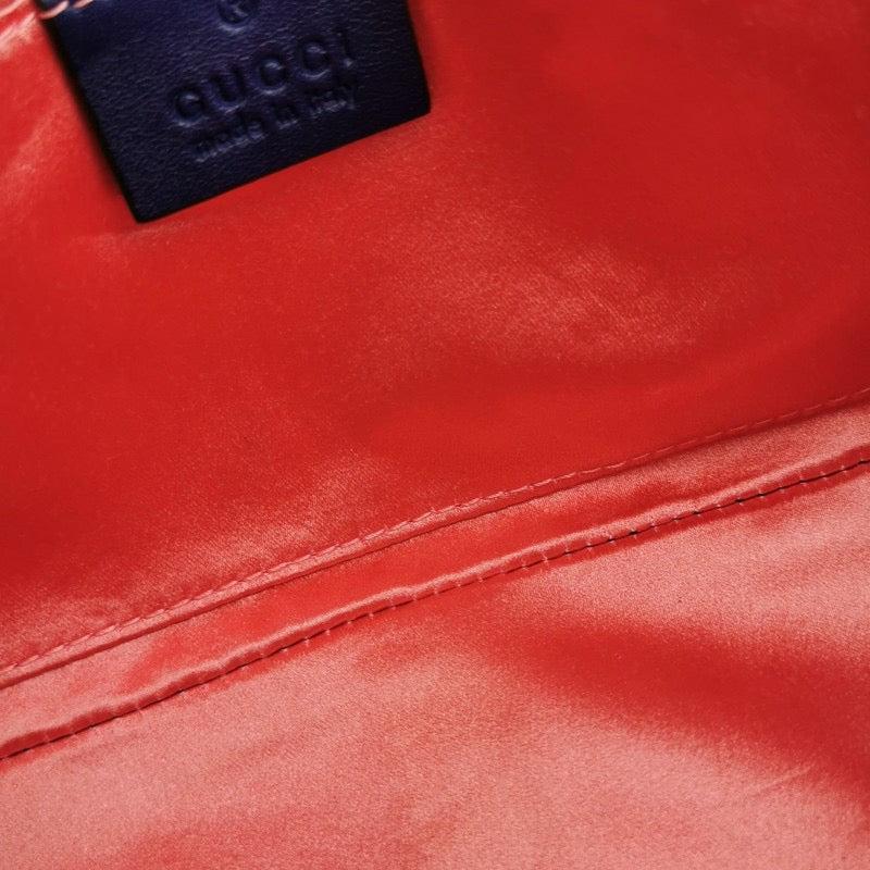 Gucci Marmont Mini Flap Navy Velvet Handbag 1