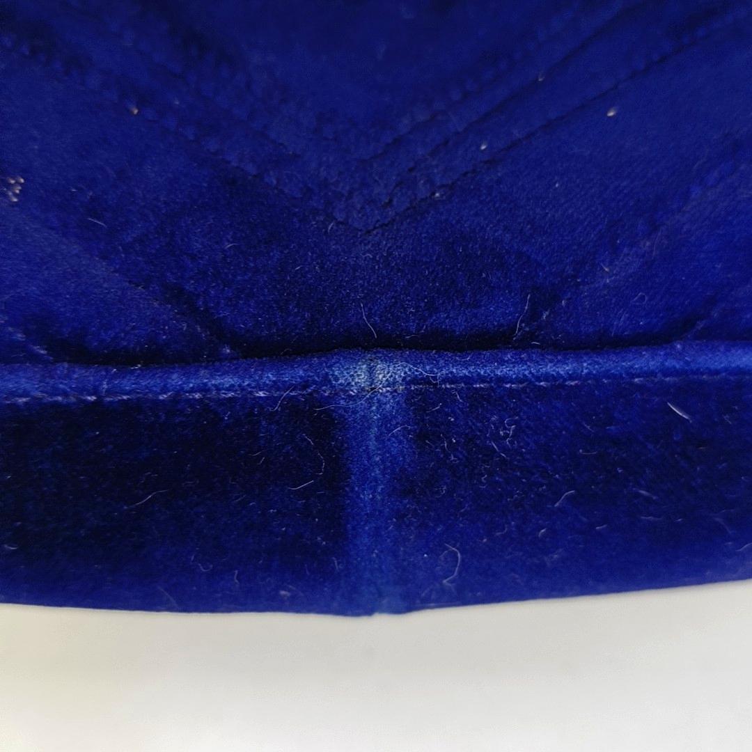 Bolso Gucci Marmont Mini Flap Terciopelo Azul Marino en venta 4