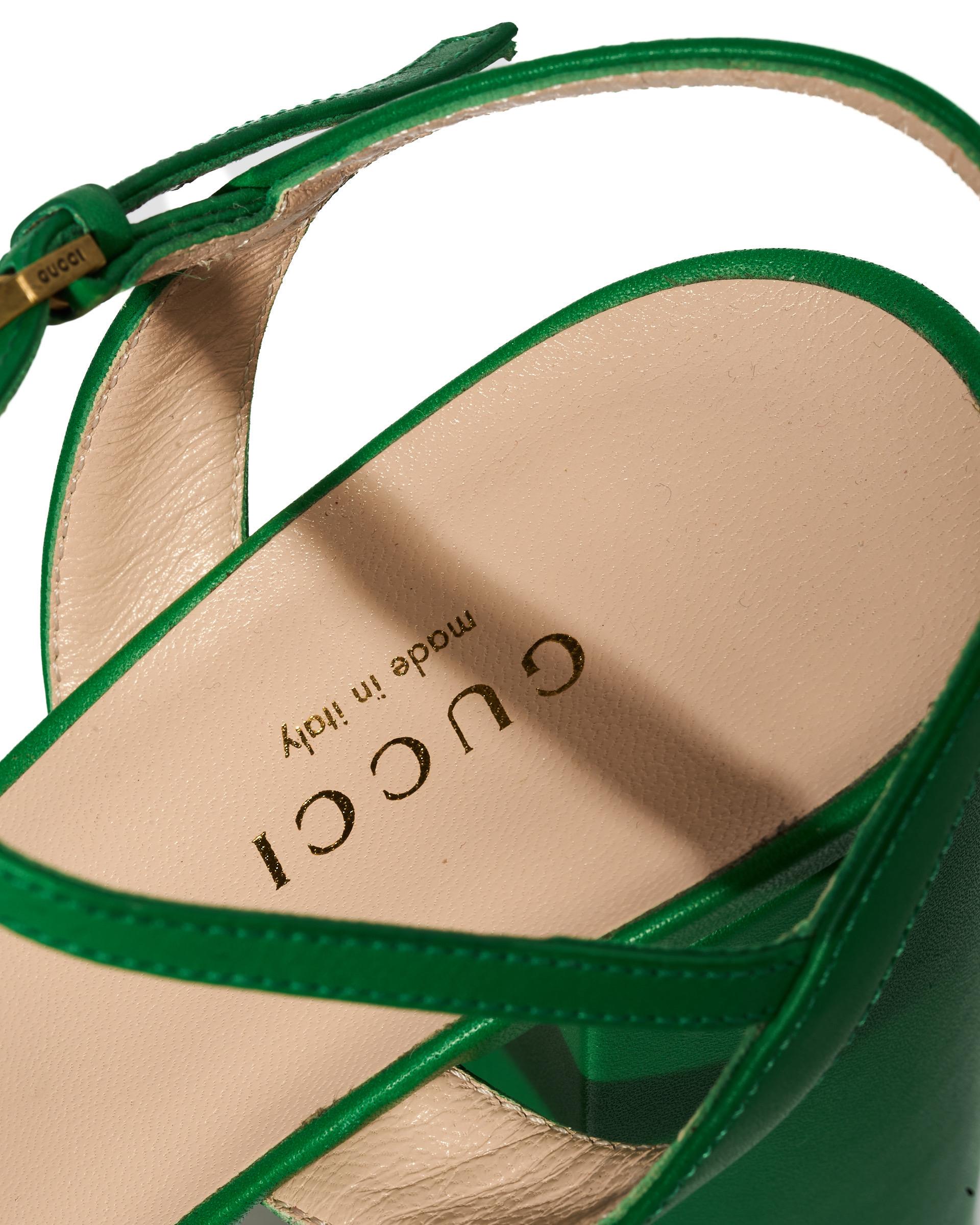 Gucci Marmont Sandali Platform Verdi 1