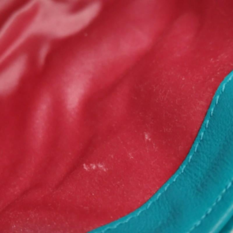 Gucci Marmont Small Flap Turquoise Blue Velvet Handbag For Sale 8