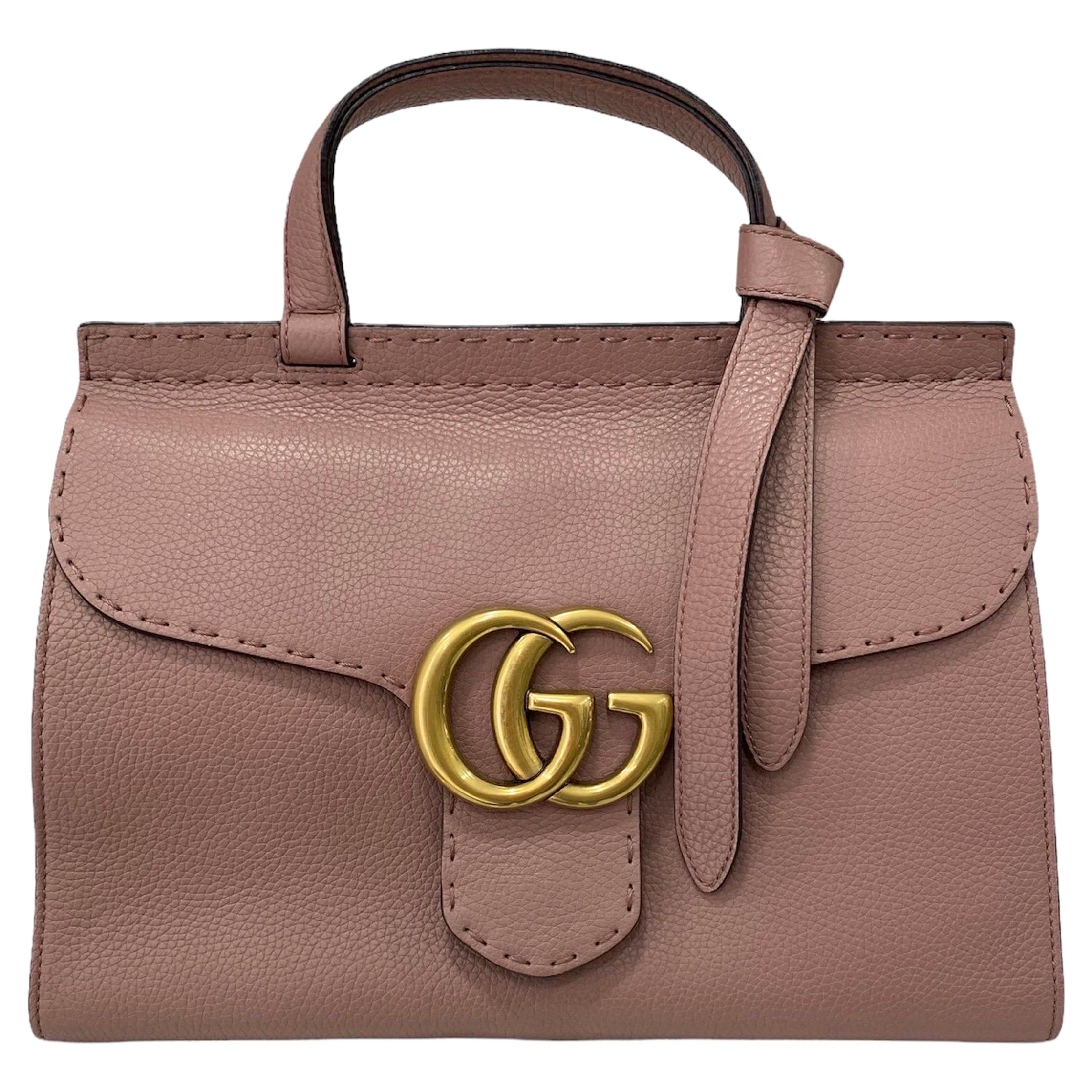 Gucci Marmont Top Handle Tasche Rosa