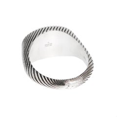 Gucci Marmont Twisted Rope Sterling Silver Ring Size 9