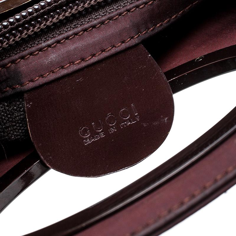 Gucci Maroon Fabric Vintage Shoulder Bag 3