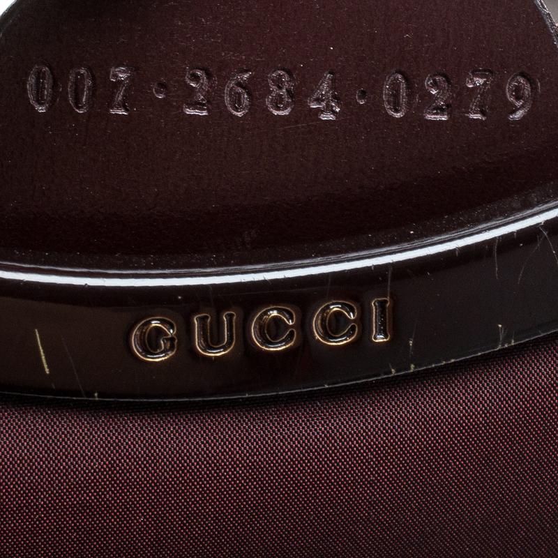 Gucci Maroon Fabric Vintage Shoulder Bag 2