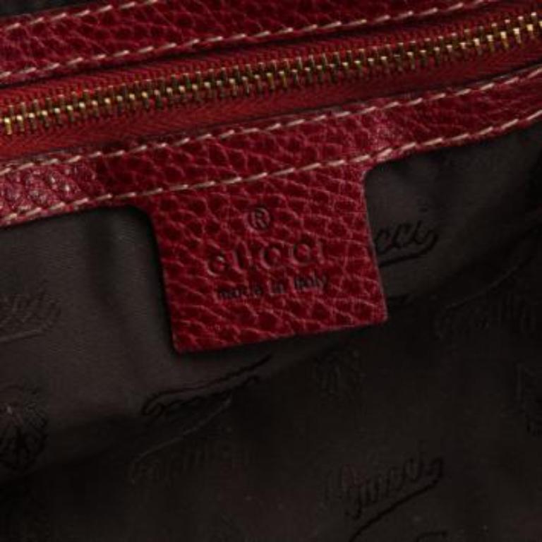 Gucci Aviatrix Medium Boston Satchel in pelle marrone in vendita 5
