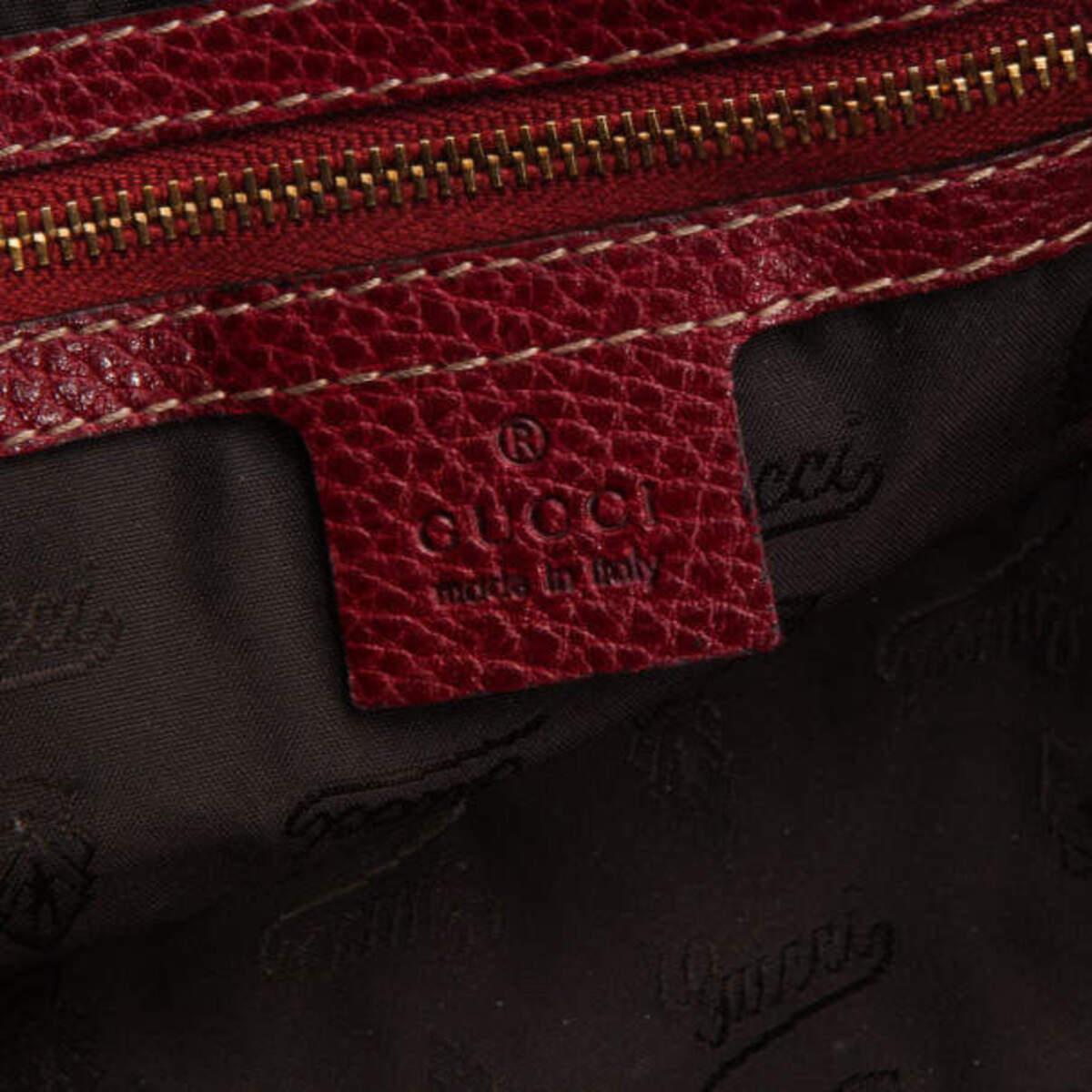 Gucci Maroon Leather Aviatrix Medium Boston Satchel For Sale 6