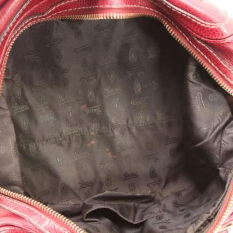 Gucci Aviatrix Medium Boston Satchel in pelle marrone in vendita 6