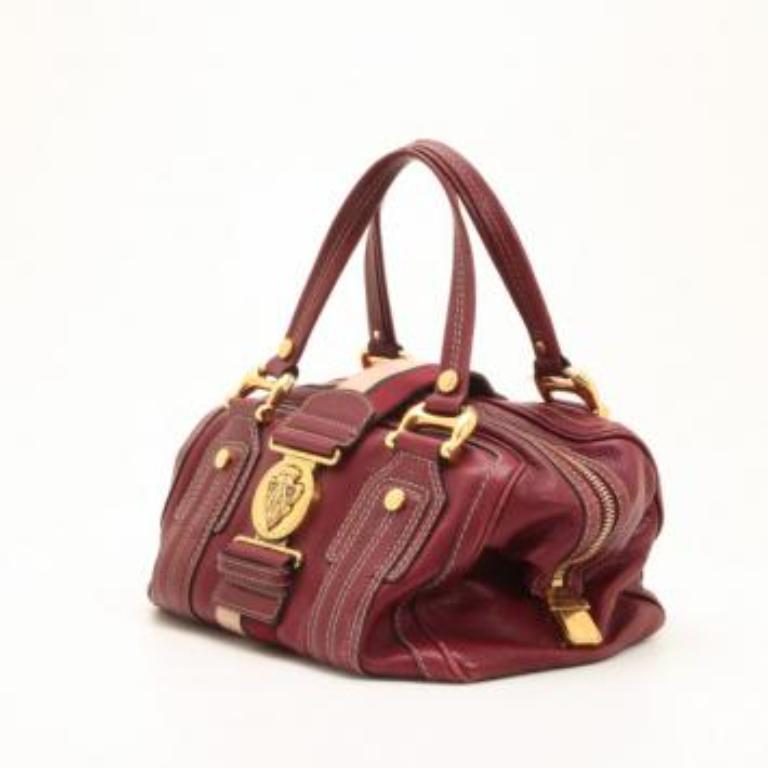 Gucci Aviatrix Medium Boston Satchel in pelle marrone In condizioni discrete in vendita a Dubai, Al Qouz 2
