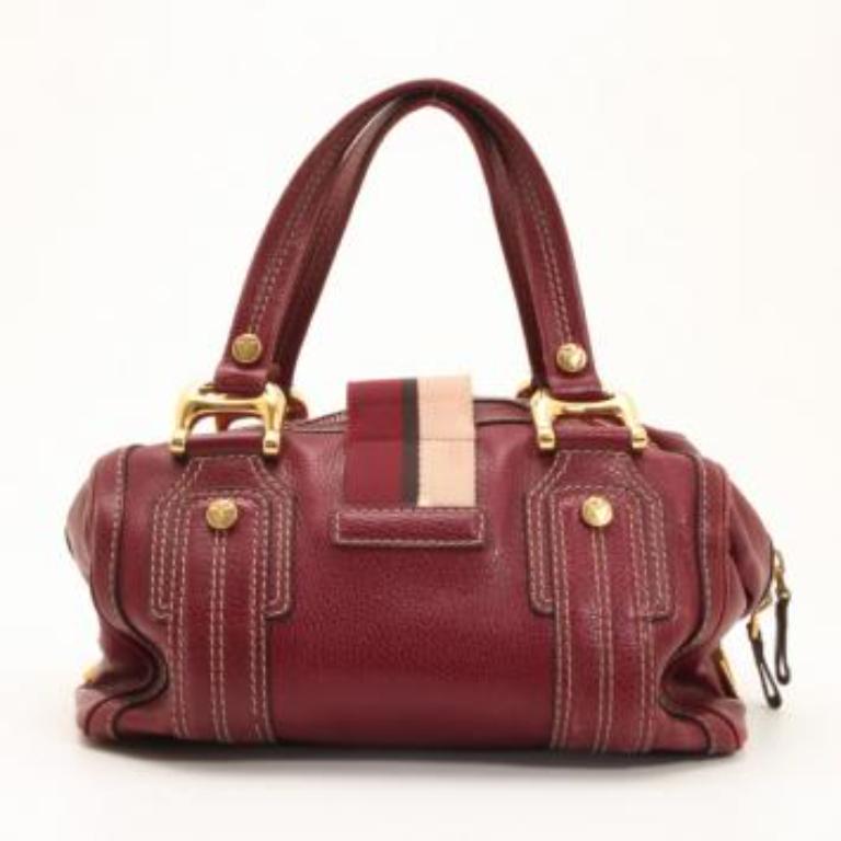 Donna Gucci Aviatrix Medium Boston Satchel in pelle marrone in vendita