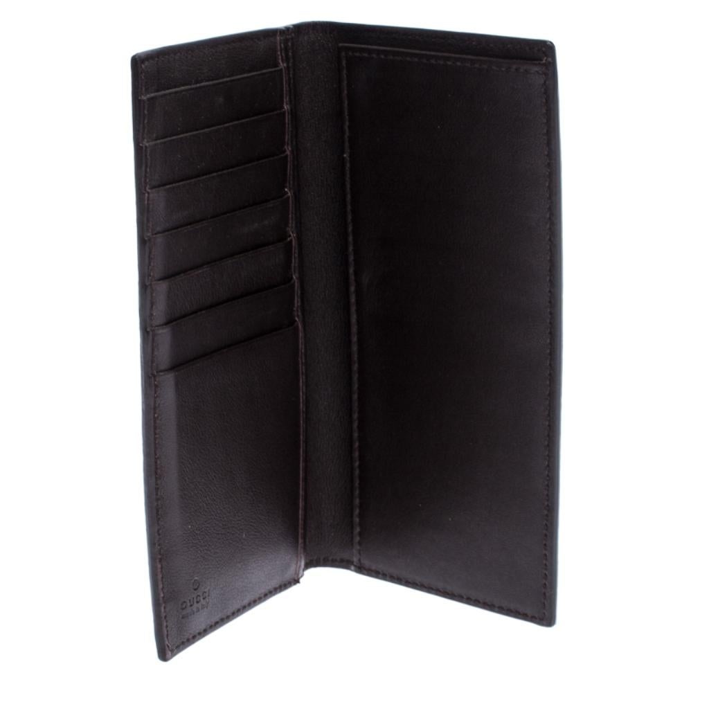 Gucci Maroon Microguccissima Leather Bifold Long Wallet In Good Condition In Dubai, Al Qouz 2