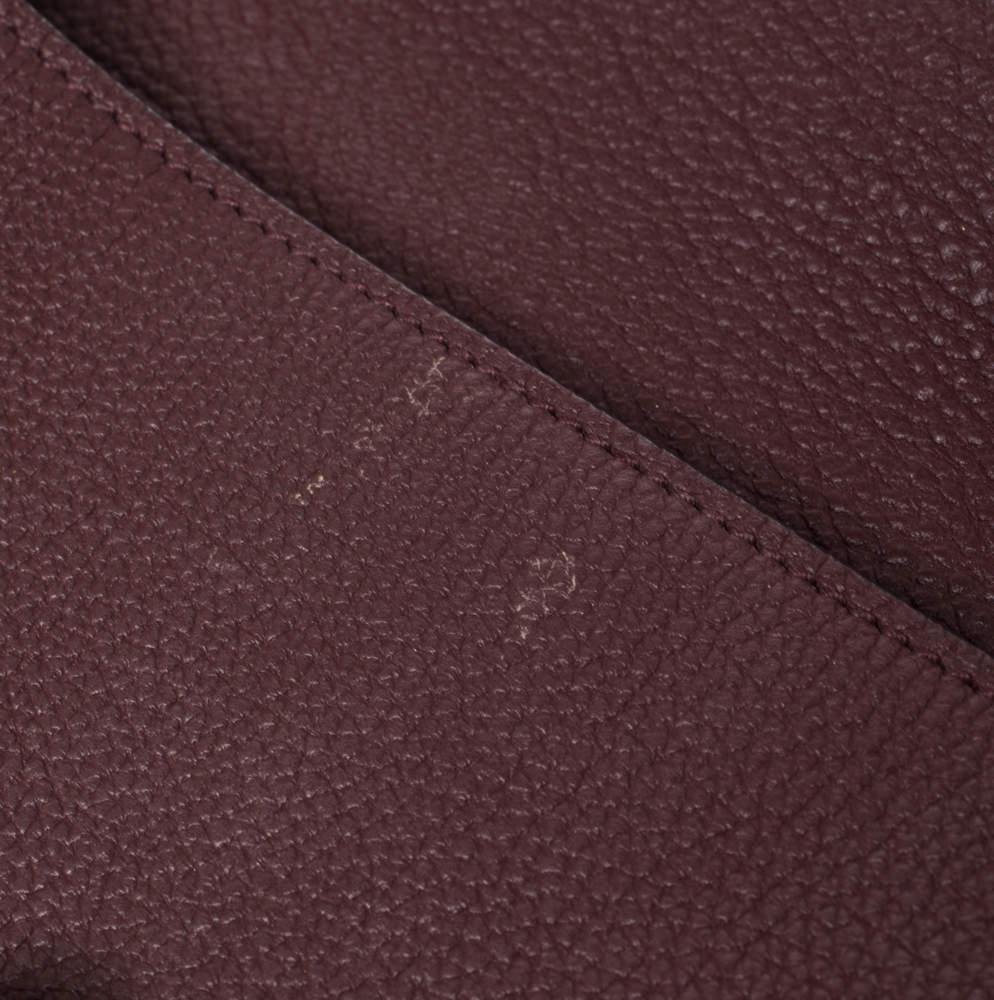 Gucci Maroon Soft Pebbled Leather Jackie Flap Shoulder Bag 6