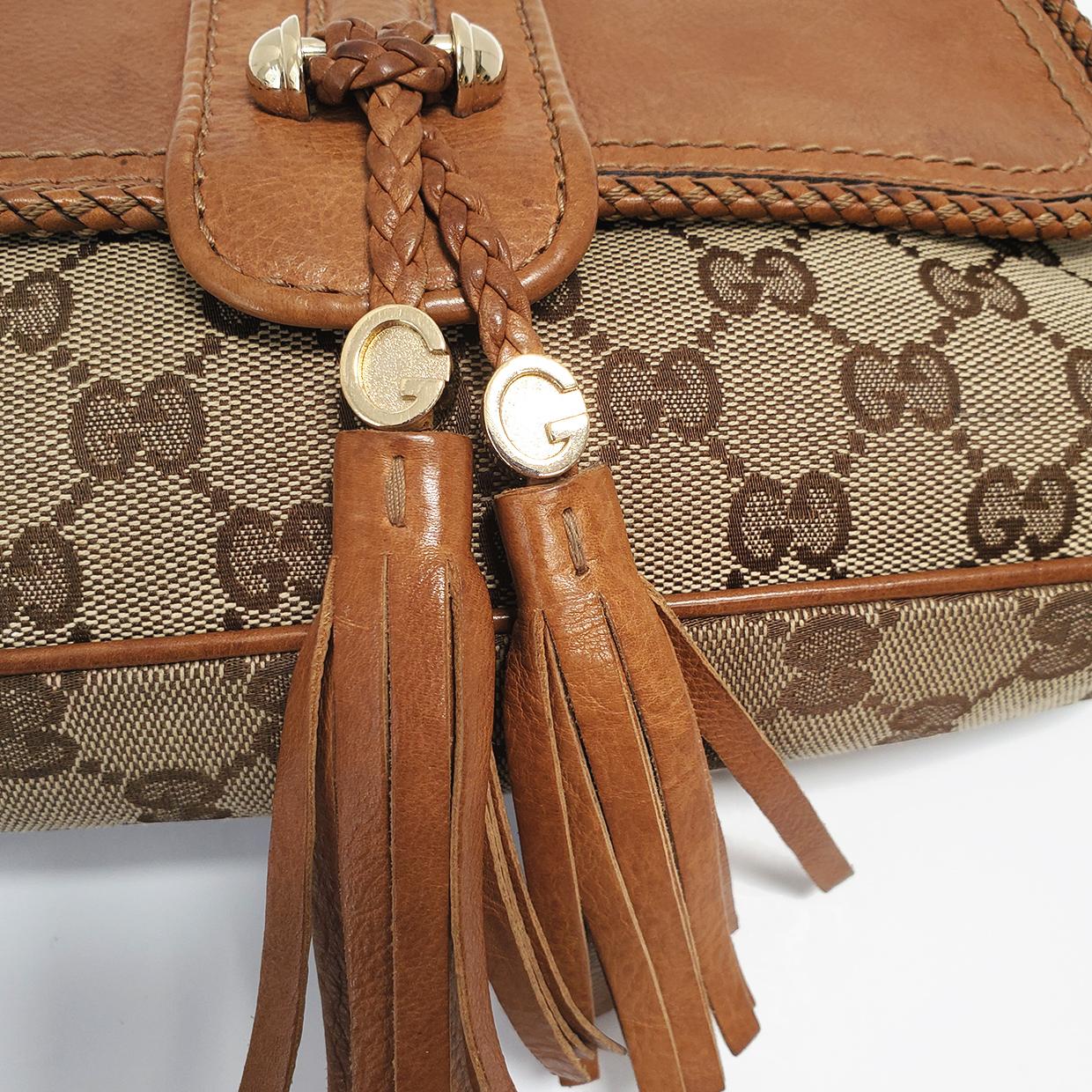 Gucci Marrakech Brown GG Canvas Evening Bag For Sale 3