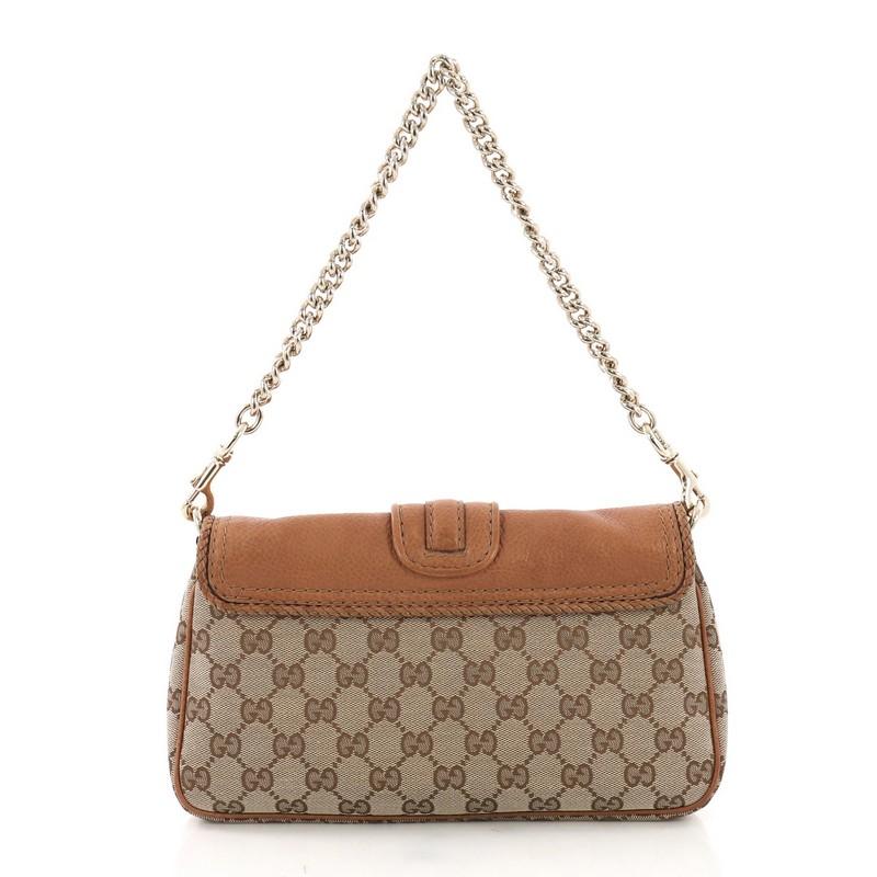 Gucci Marrakech Convertible Evening Bag Leather and GG Canvas In Good Condition In NY, NY