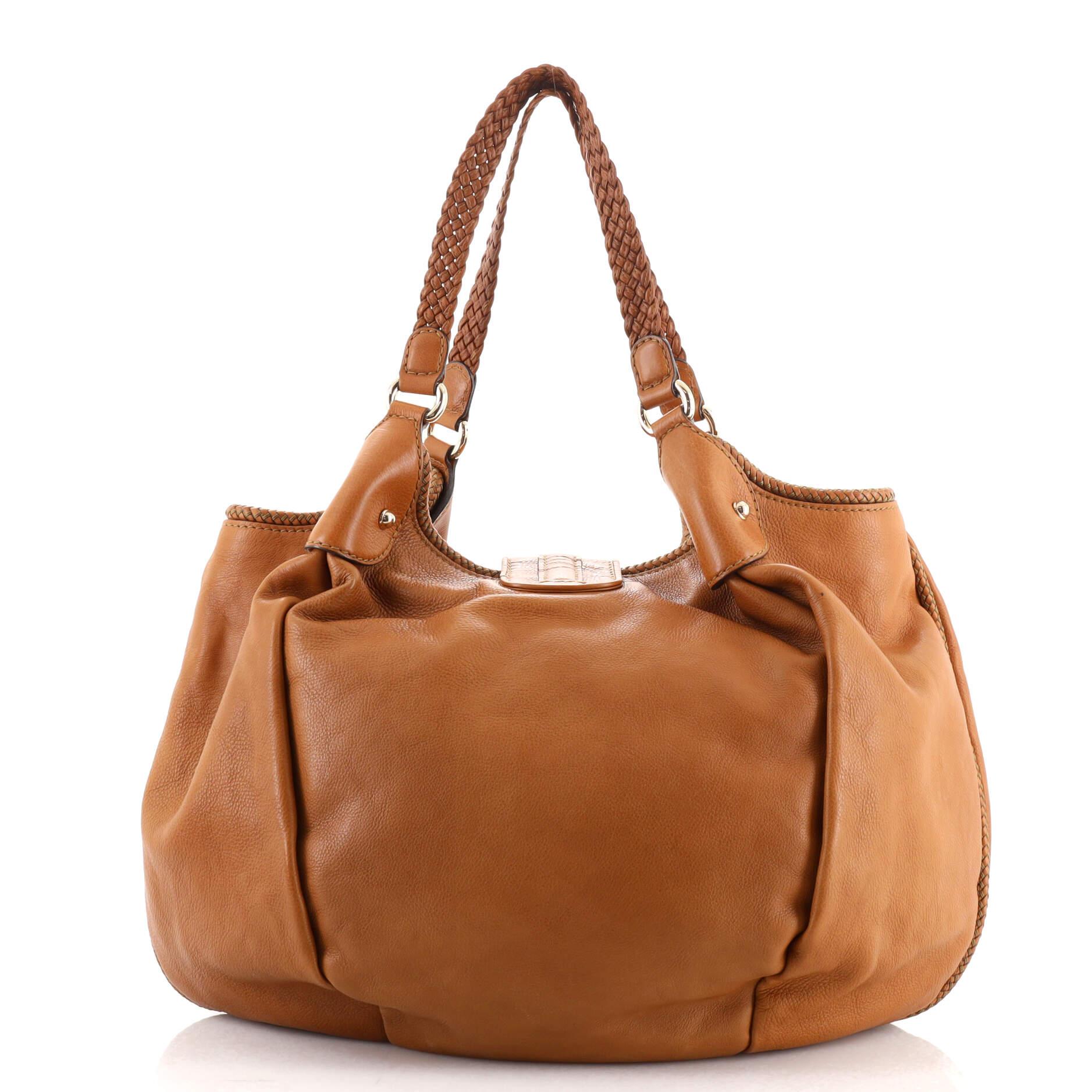 Gucci Marrakech Shoulder Bag Leather Medium In Good Condition In NY, NY