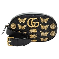Gucci Matelasse Leather GG Marmont Animal Studs Belt Bag - Size 34 / 75