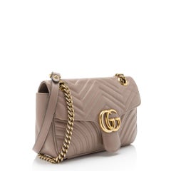 Gucci Matelasse Leather GG Marmont Medium Flap Bag