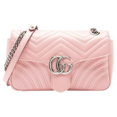 Gucci Matelasse Leather GG Marmont Medium Flap Bag