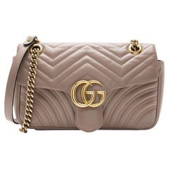 Gucci Matelasse Leather GG Marmont Medium Flap Bag