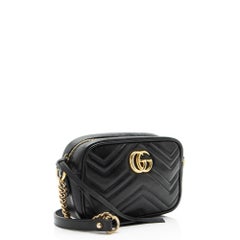 Gucci Matelasse Leather GG Marmont Mini Camera Bag
