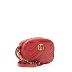 Gucci Matelasse Leather GG Marmont Mini Camera Bag