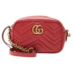 Gucci Matelasse Leather GG Marmont Mini Camera Bag