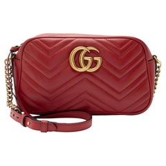 Gucci Matelasse Leather GG Marmont Small Camera Bag