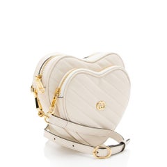 Gucci Matelasse Leather Interlocking G Heart Mini Shoulder Bag