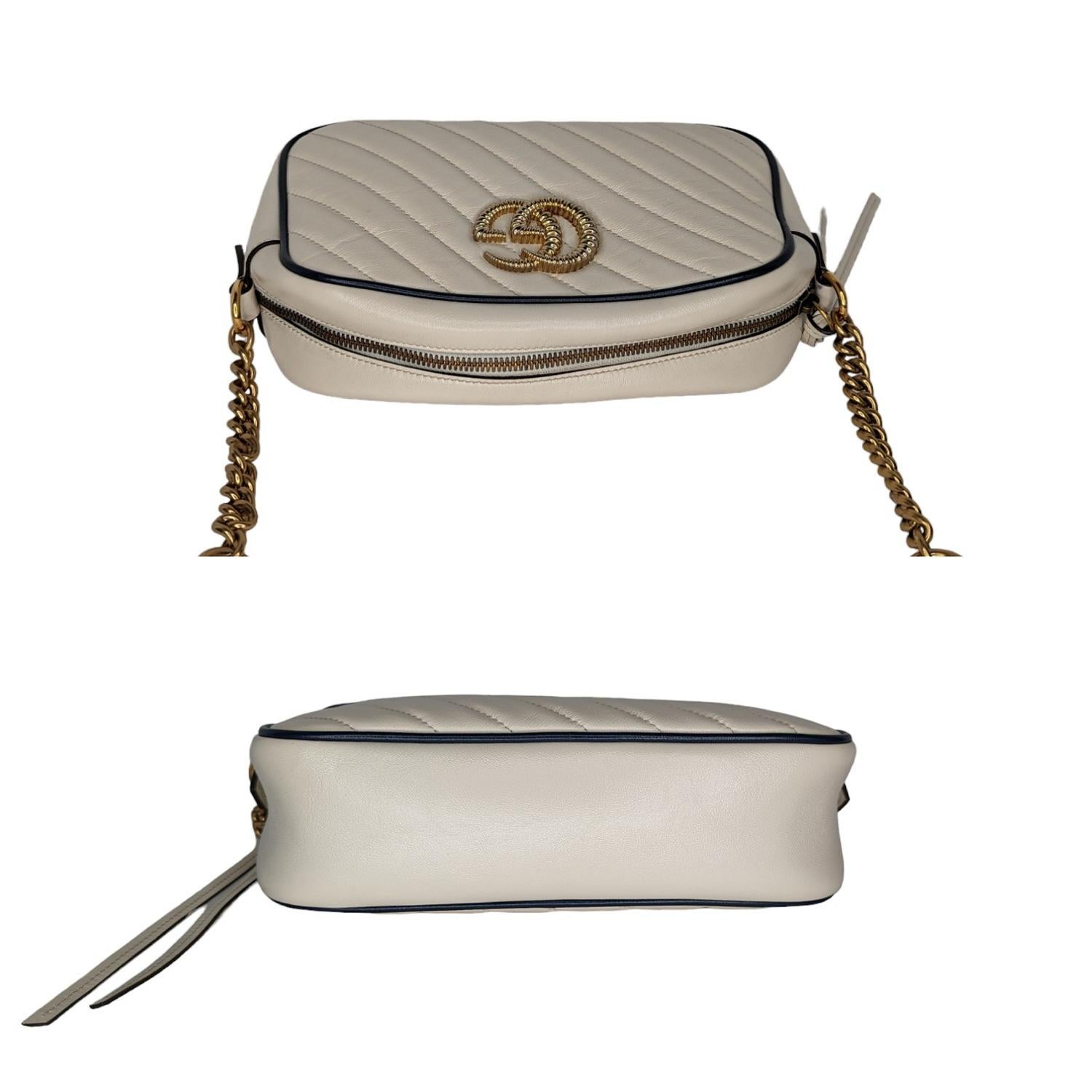 Women's Gucci Matelassé Small GG Marmont Torchon Shoulder Bag
