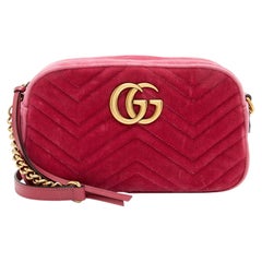Gucci Matelasse Velvet GG Marmont Small Camera Bag