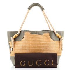 Gucci Maui Tote Woven Straw Medium