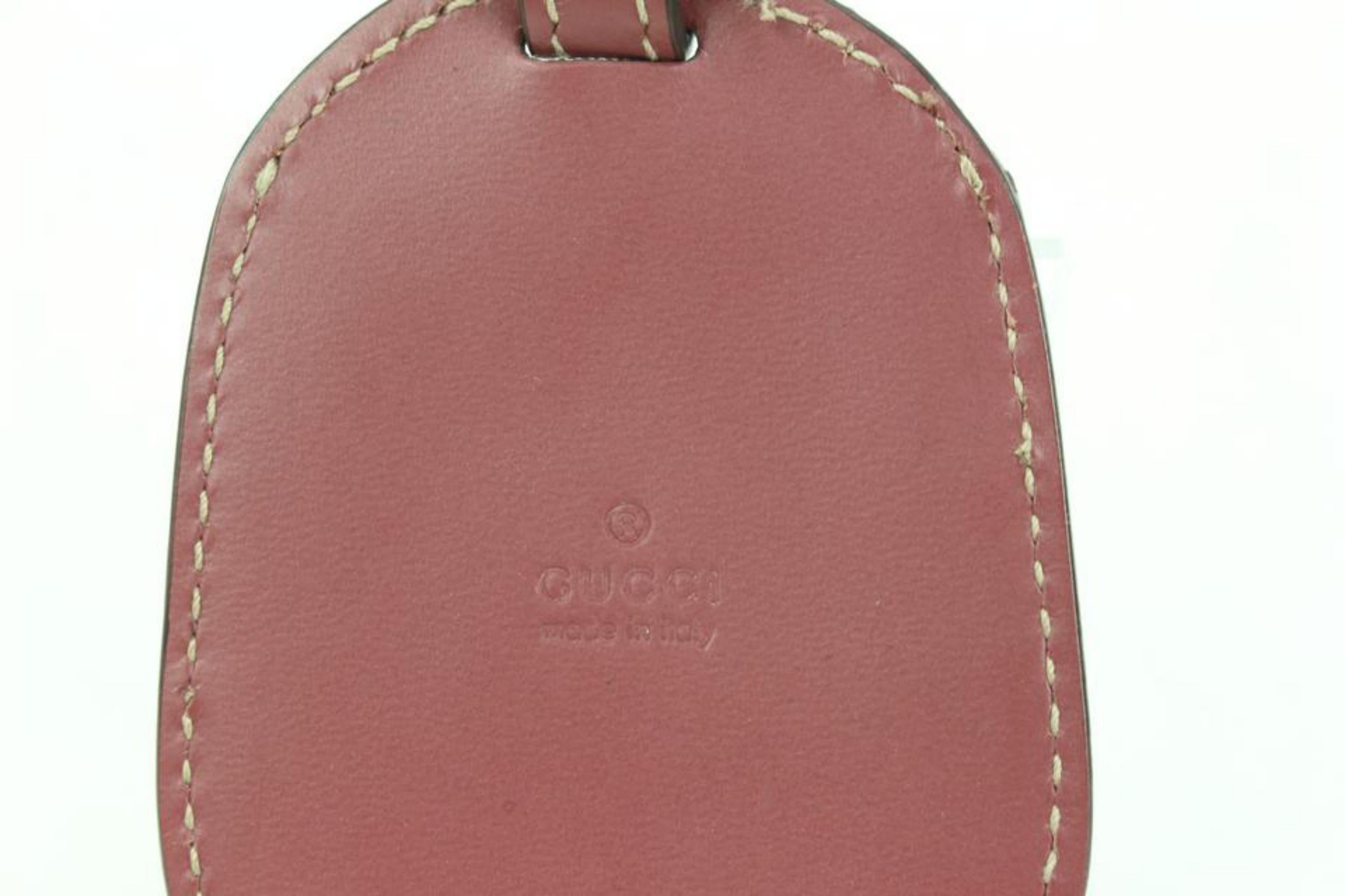 Étiquette de bagage Gucci Mauve Clochette de sac fourre-tout réversible Supreme GG 44g85 en vente 3