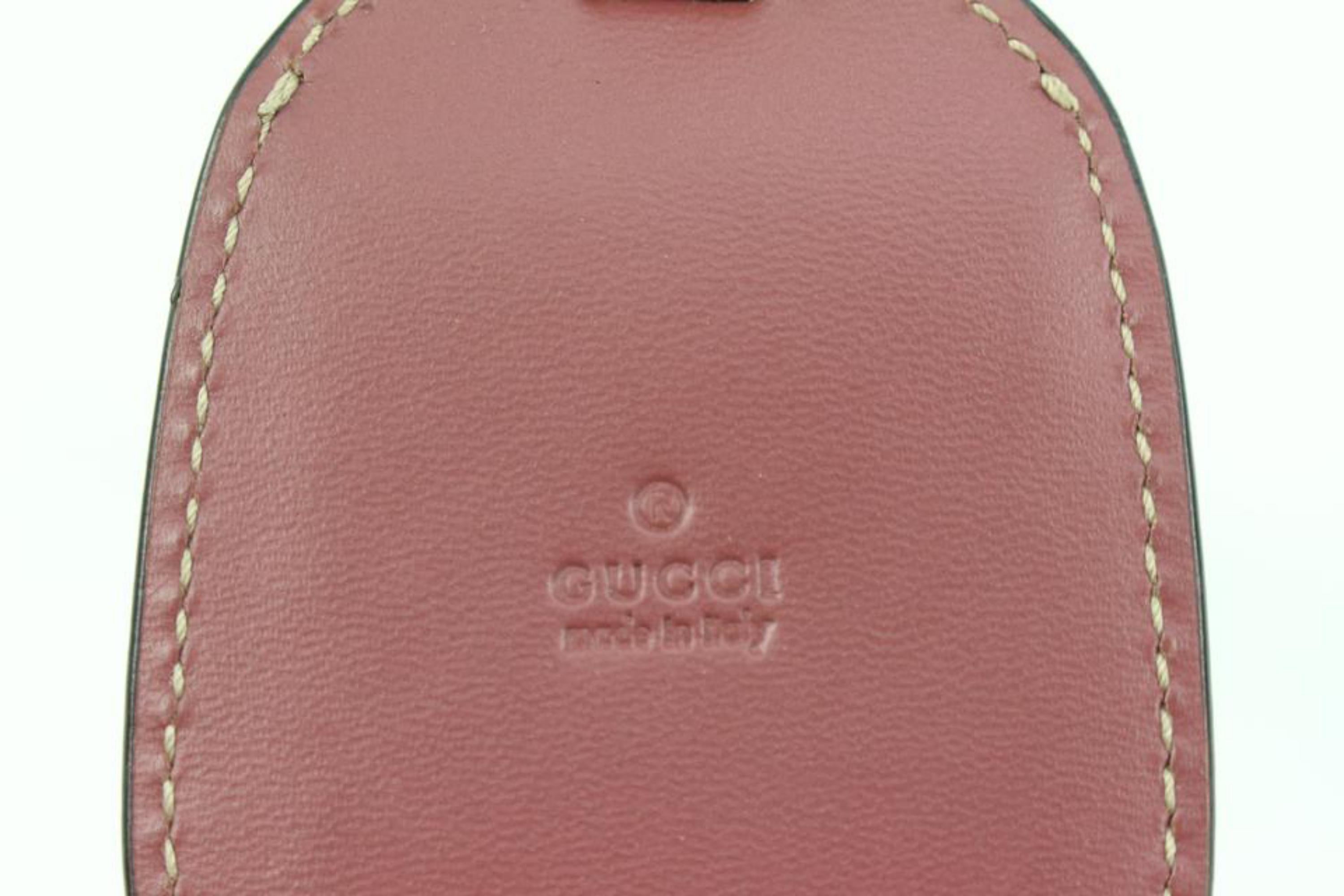 Marron Étiquette de bagage Gucci Mauve Clochette de sac fourre-tout réversible Supreme GG s330g21 en vente