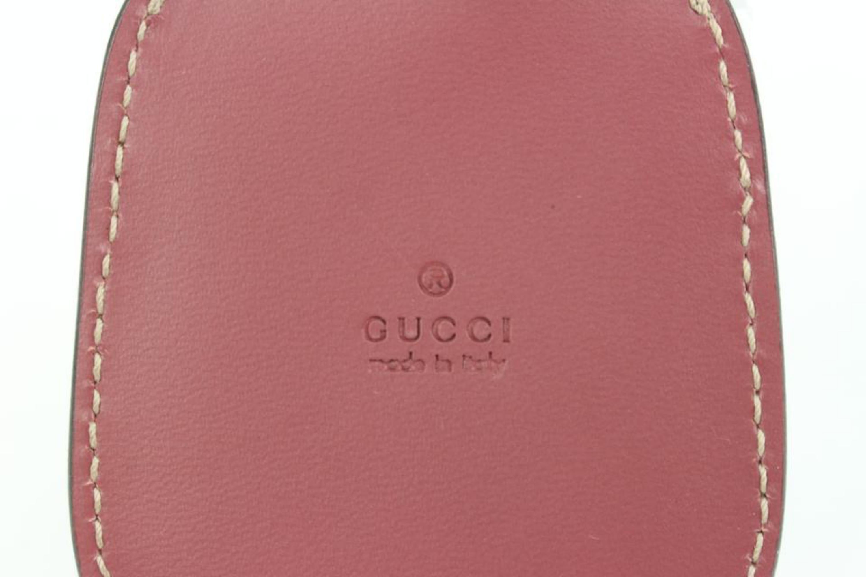 Gucci Mauve Leder Wendbare Blooms Reisegepäcktasche Charme Clochettes 411g65 (Braun) im Angebot