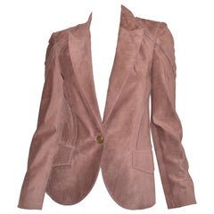 Gucci Mauve Suede Leather Jacket