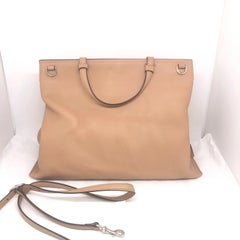Gucci Medium Bamboo Daily Camel Grained Leather Top Handle Shoulder Bag