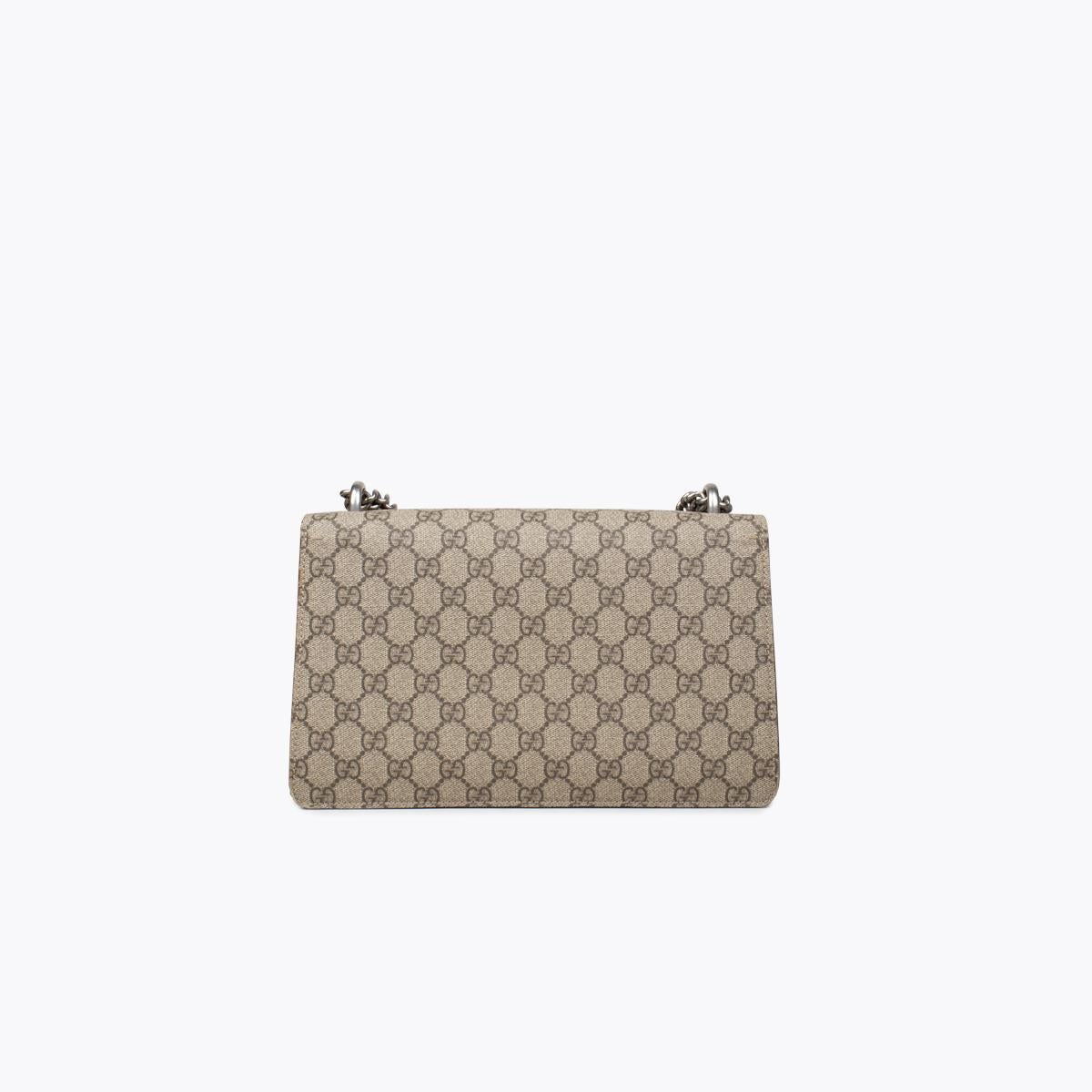 Gray Gucci Medium GG Supreme Dionysus Shoulder Bag