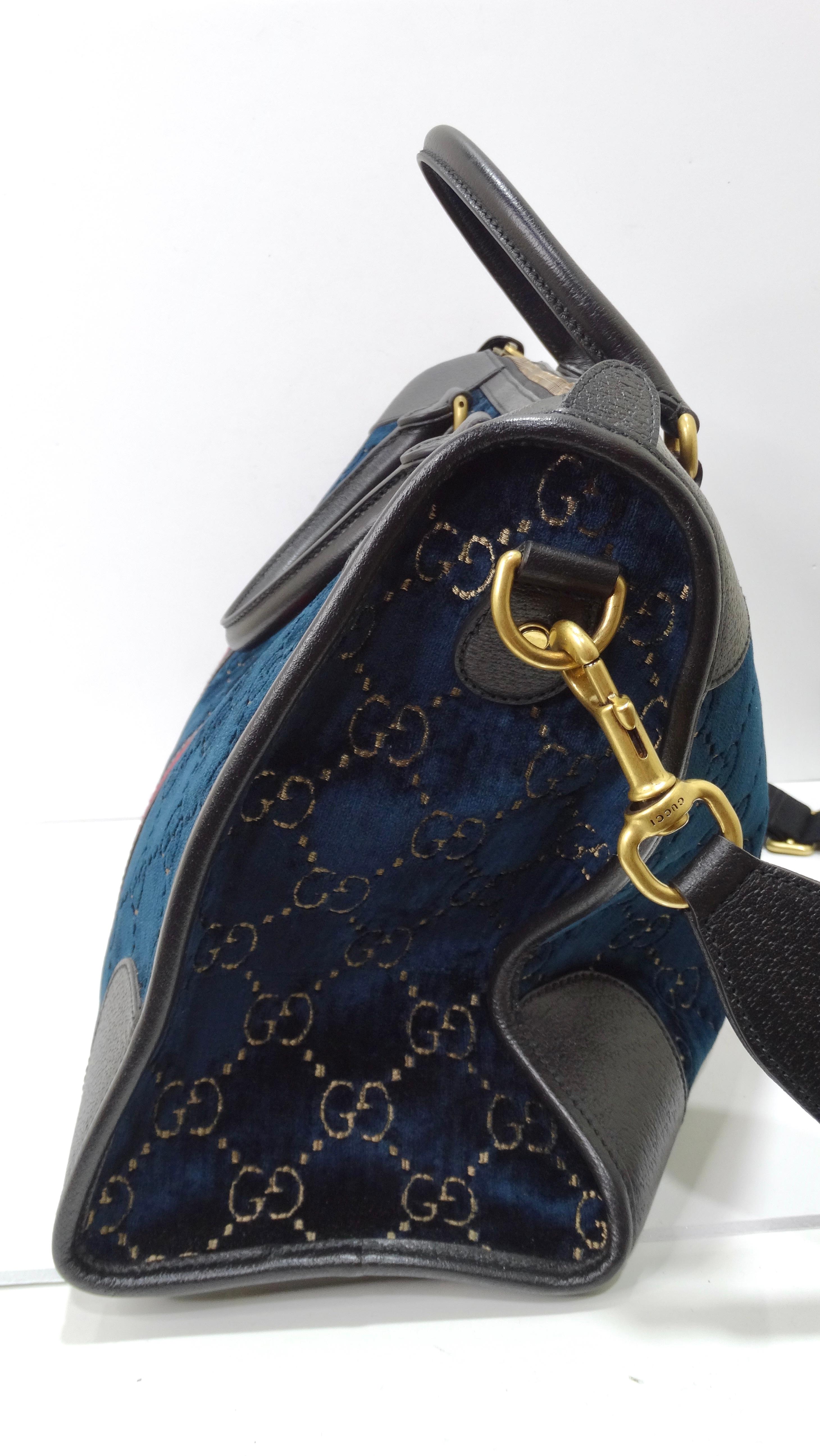Gucci Medium GG Duffle Bag aus Samt 3