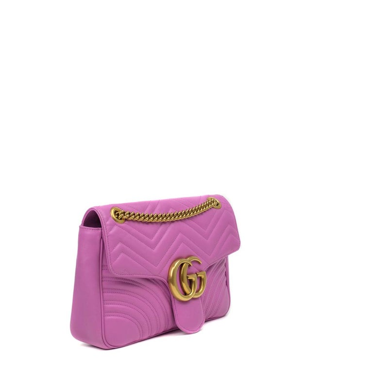 GUCCI, Medium Marmont Réédition 2016 in pink leather For Sale at 1stDibs
