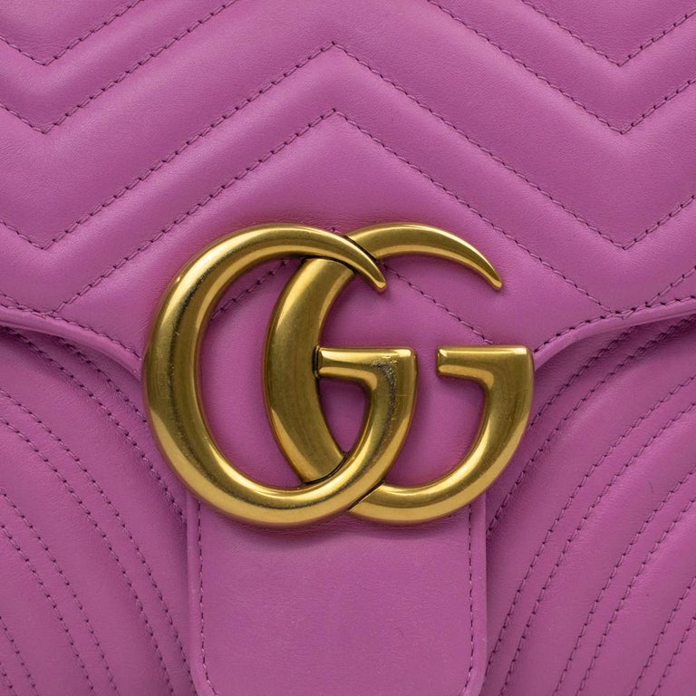 GUCCI, Medium Marmont Réédition 2016 in pink leather For Sale at 1stDibs