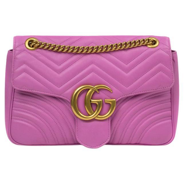 GUCCI, Medium Marmont Réédition 2016 in pink leather For Sale