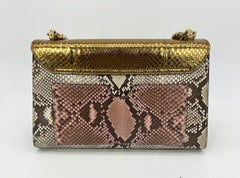 Gucci Medium Padlock Metallic Gold & Gray Python Bag