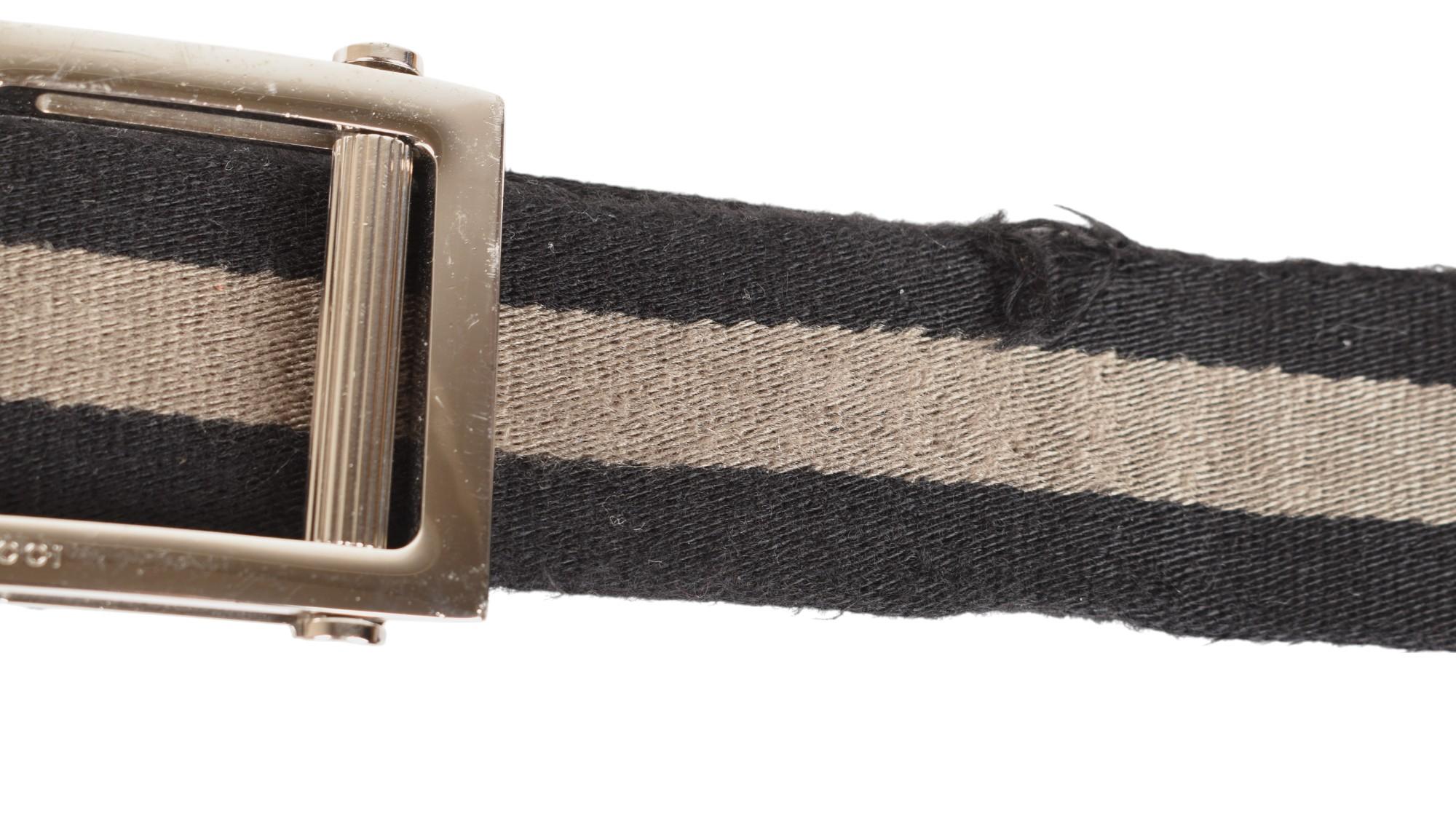 Uomo Gucci Men Belt Adjustable Striped Size 95/Medium, S1432 in vendita