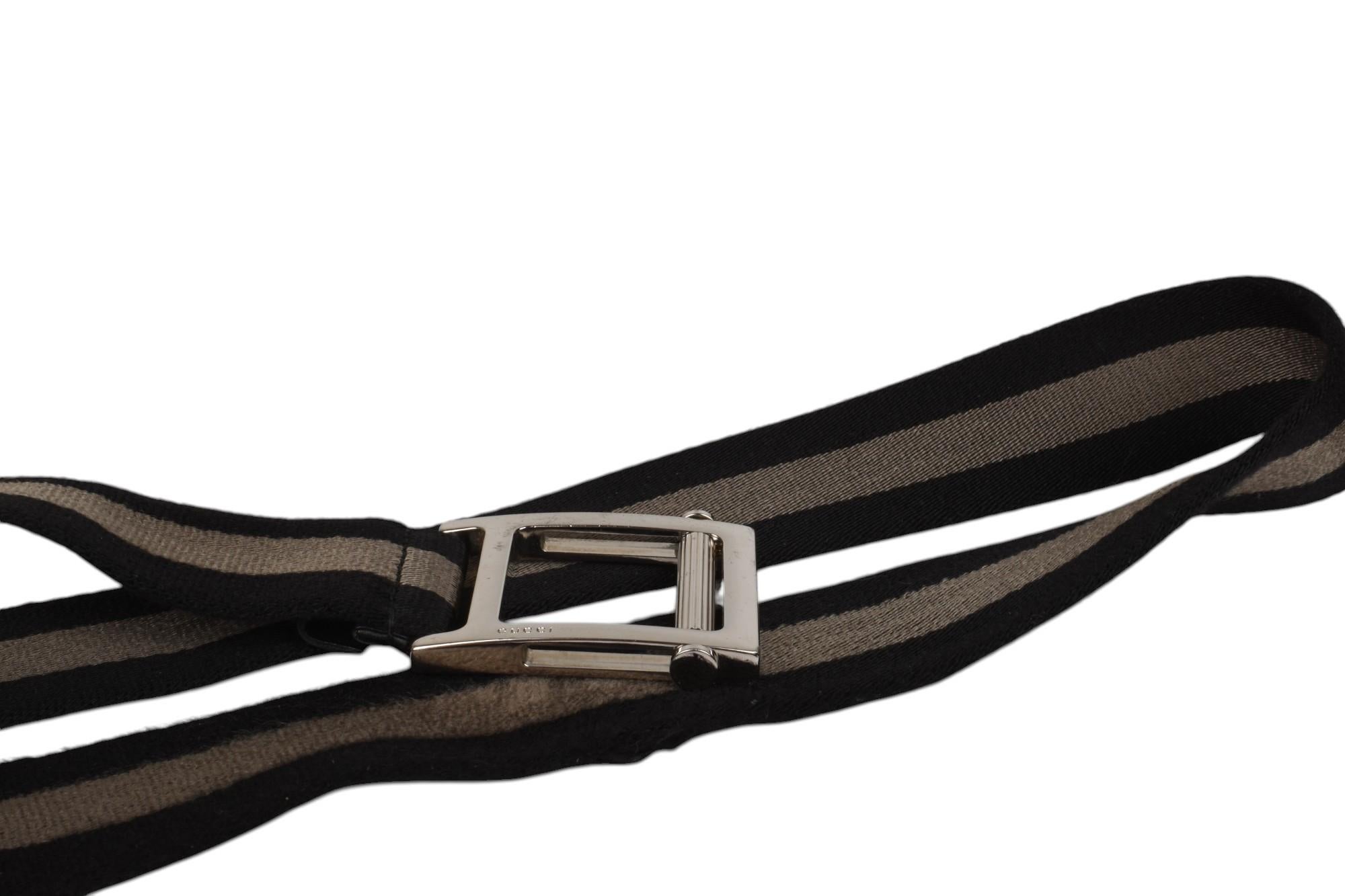 Gucci Men Belt Adjustable Striped Size 95/Medium, S1432 in vendita 1