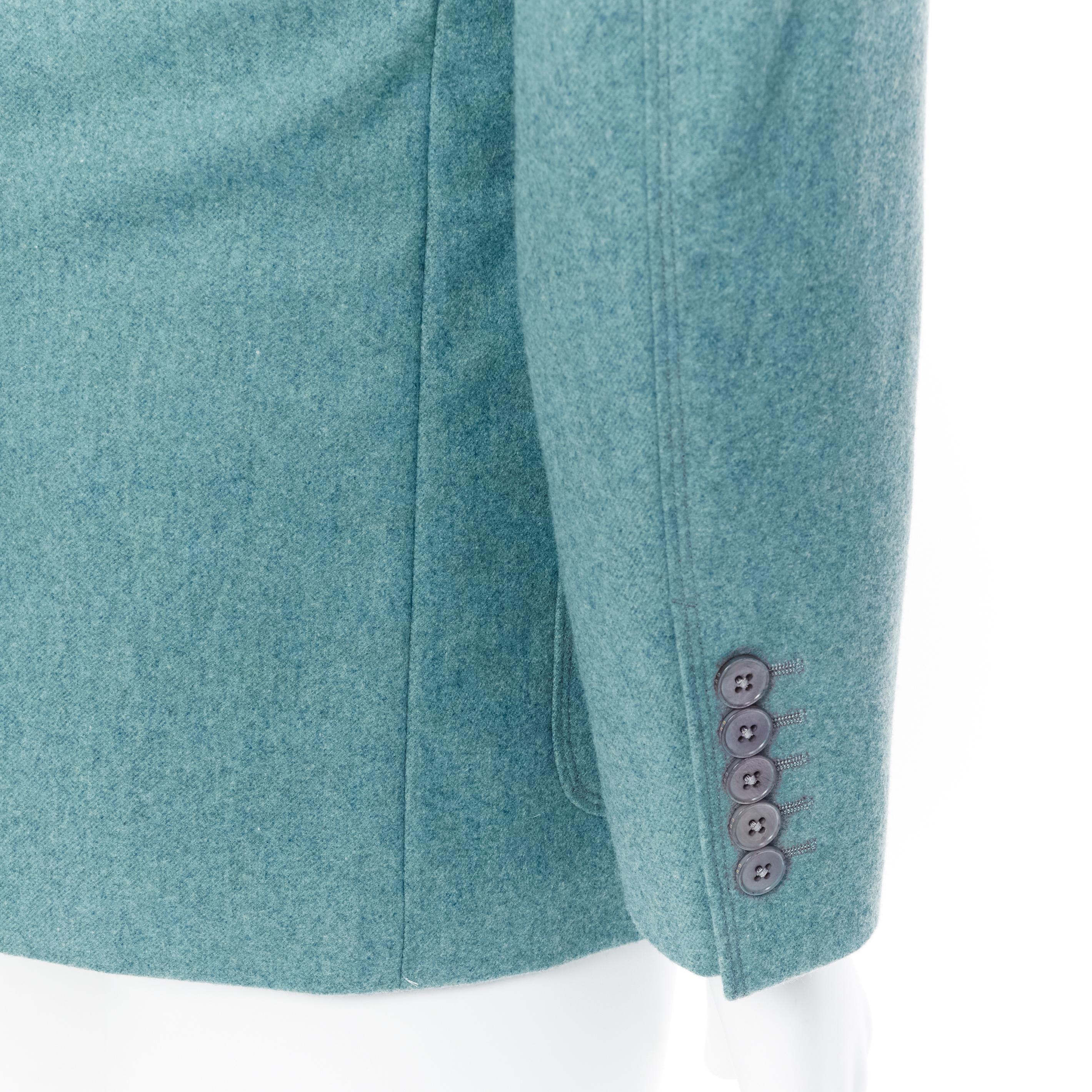GUCCI men green blue patch pocket single-breast soft tailor blazer jacket EU44 3